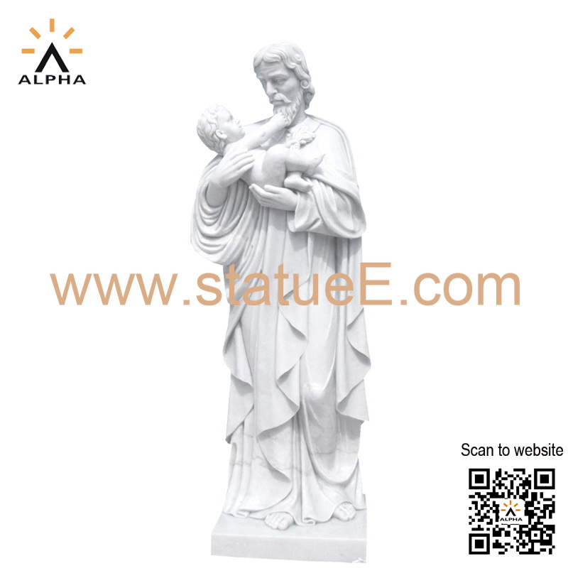 Joseph holding Jesus statue